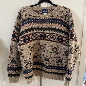 Vintage Woolrich Patterned Oversized Grandpa Sweater Size L
